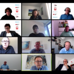 Screenshot des Gesprächs per Videokonferenz von Wahlkandidaten mit Vertreter*innen der AG Wohlfahrt im Rhein-Sieg-Kreis